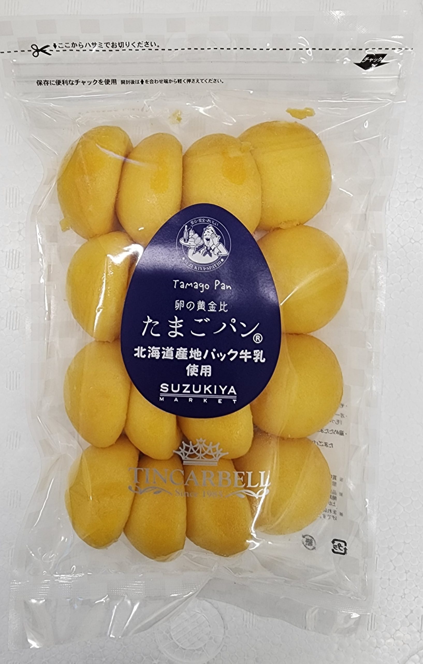ティンカーベル たまごパン北海道産地パック牛乳 16個入