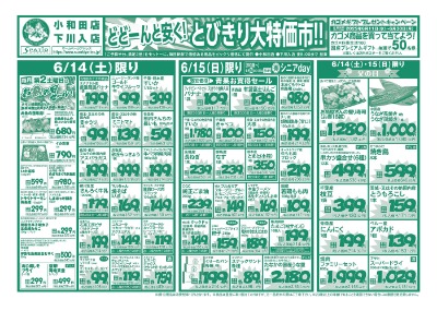 どどーんと安く！ とびきり大特価市！！
